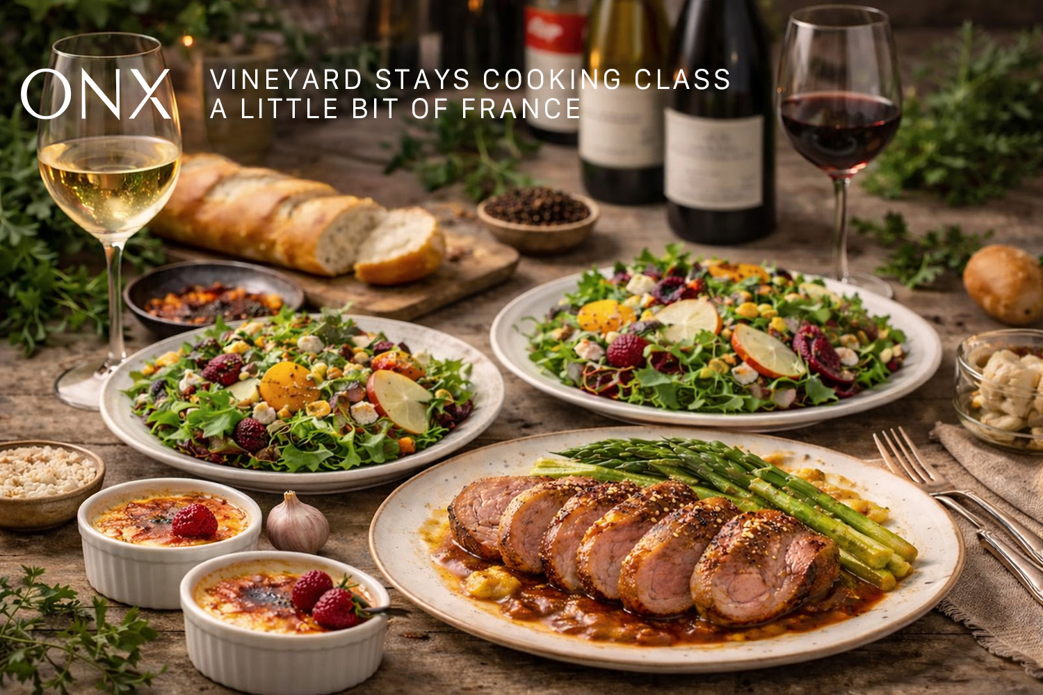 Vineyard Stays Cooking Class: Wine, Duck & Crème Brûlée!