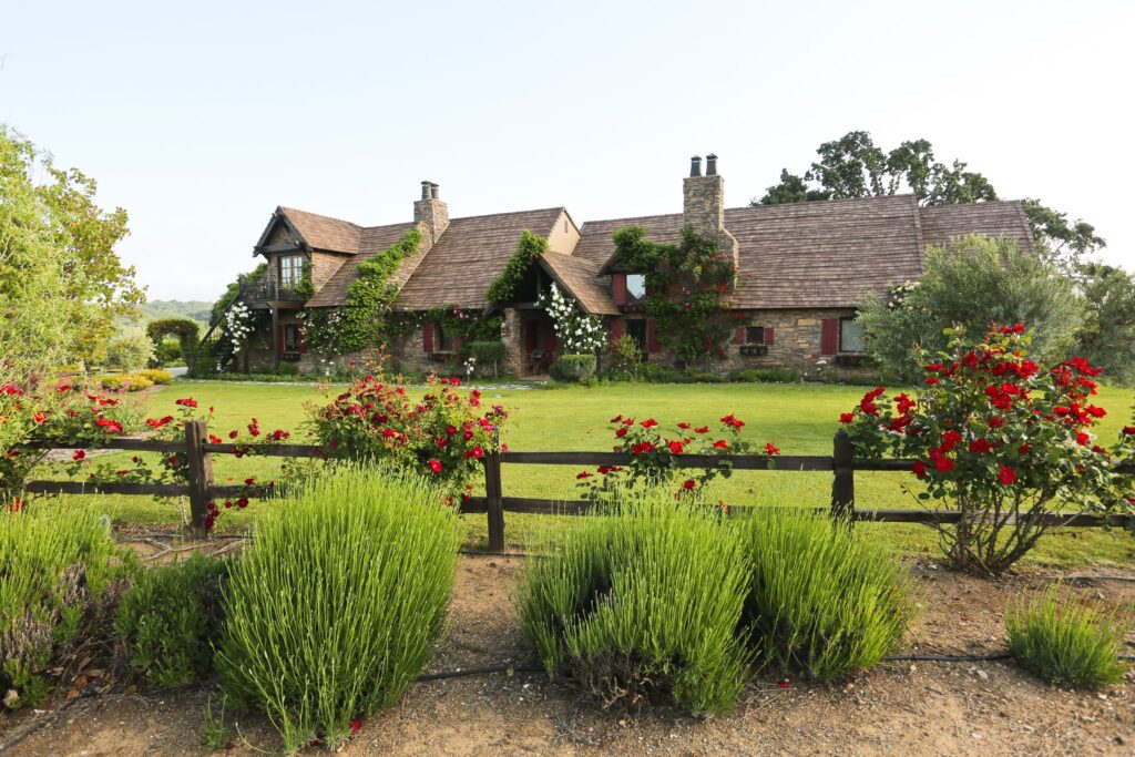 Briarwood Cottage exterior with garden roses