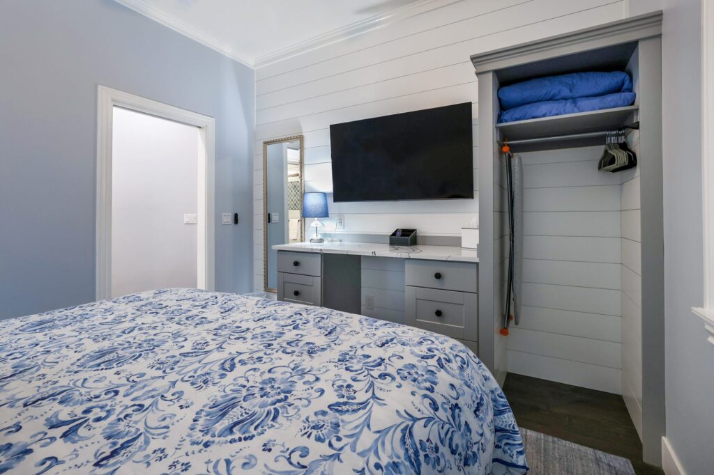 Bedroom with smart TV