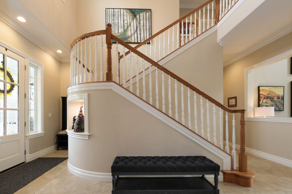 The entry staircase