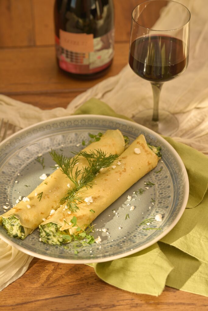 Savory Spinach and Feta Crepes (Paired with 2021 Level 22)